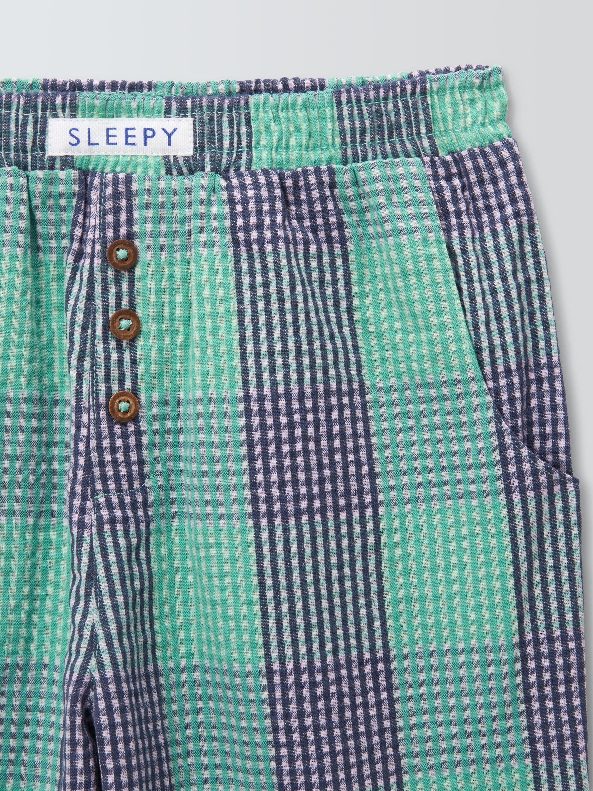 Product image 3 of 3, which shows John Lewis Kids' Mix-And-Match Check Pyjama Bottoms, Purple, 3 years