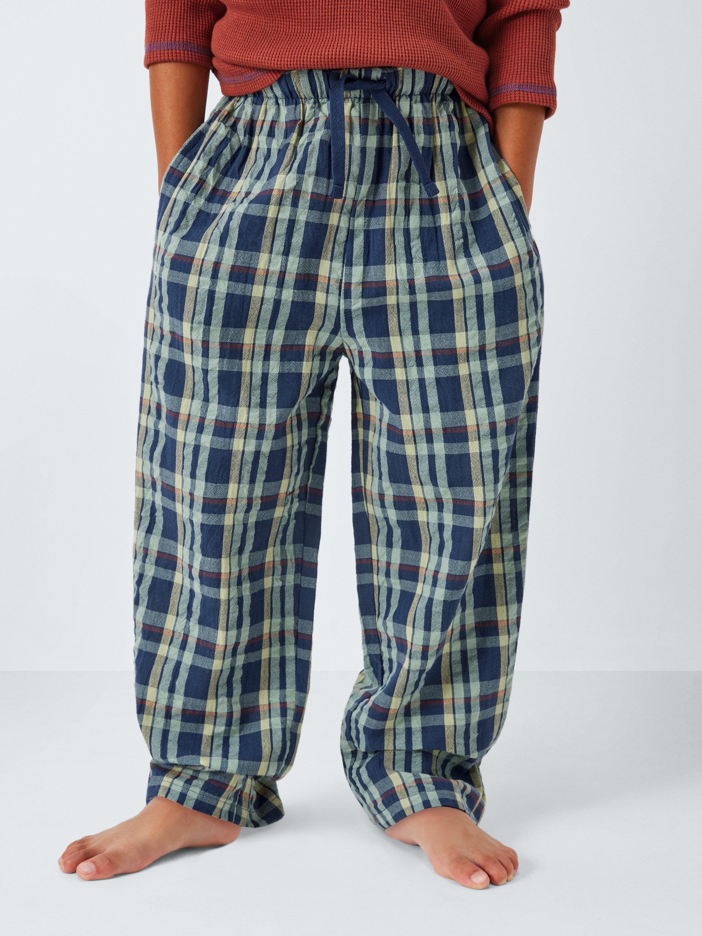 John Lewis Kids' Mix-And-Match Check Pyjama Bottoms, Navy