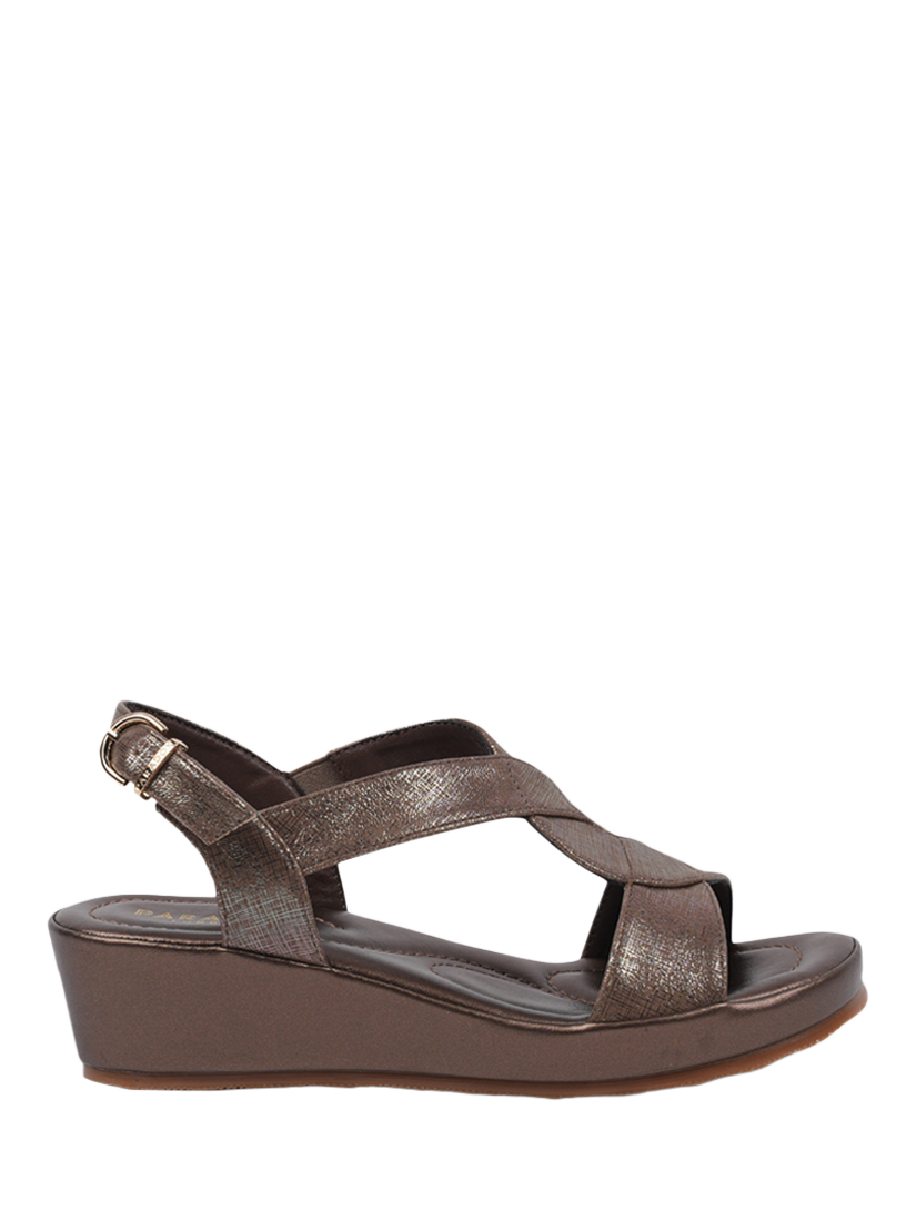 Paradox London Vesper Wedge Sandals, Metallic Bronze