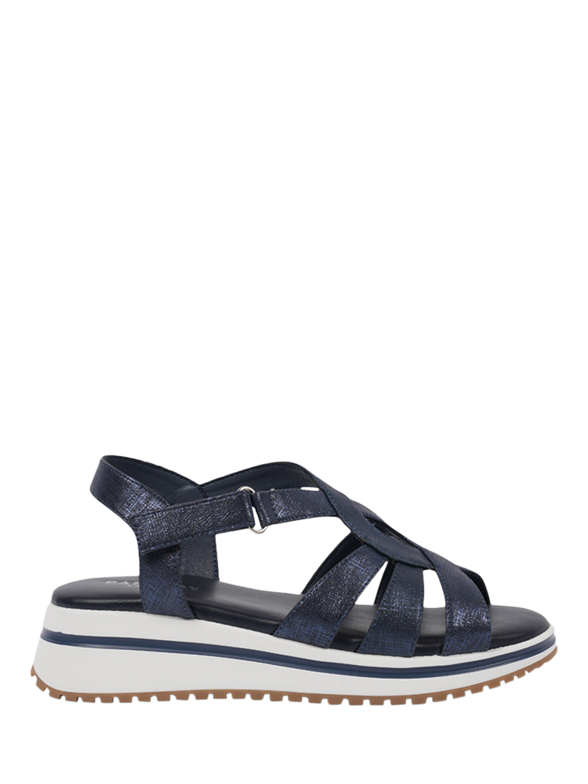 Paradox London Vera Cushioned Footbed Strappy Sandals, Navy