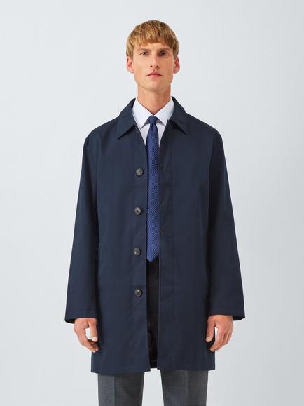 John Lewis Cotton Blend City Mac, Navy