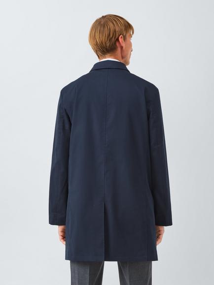 John Lewis Cotton Blend City Mac - view 2, Navy