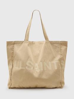 AllSaints Large Biggy Tote Bag, Light Khaki