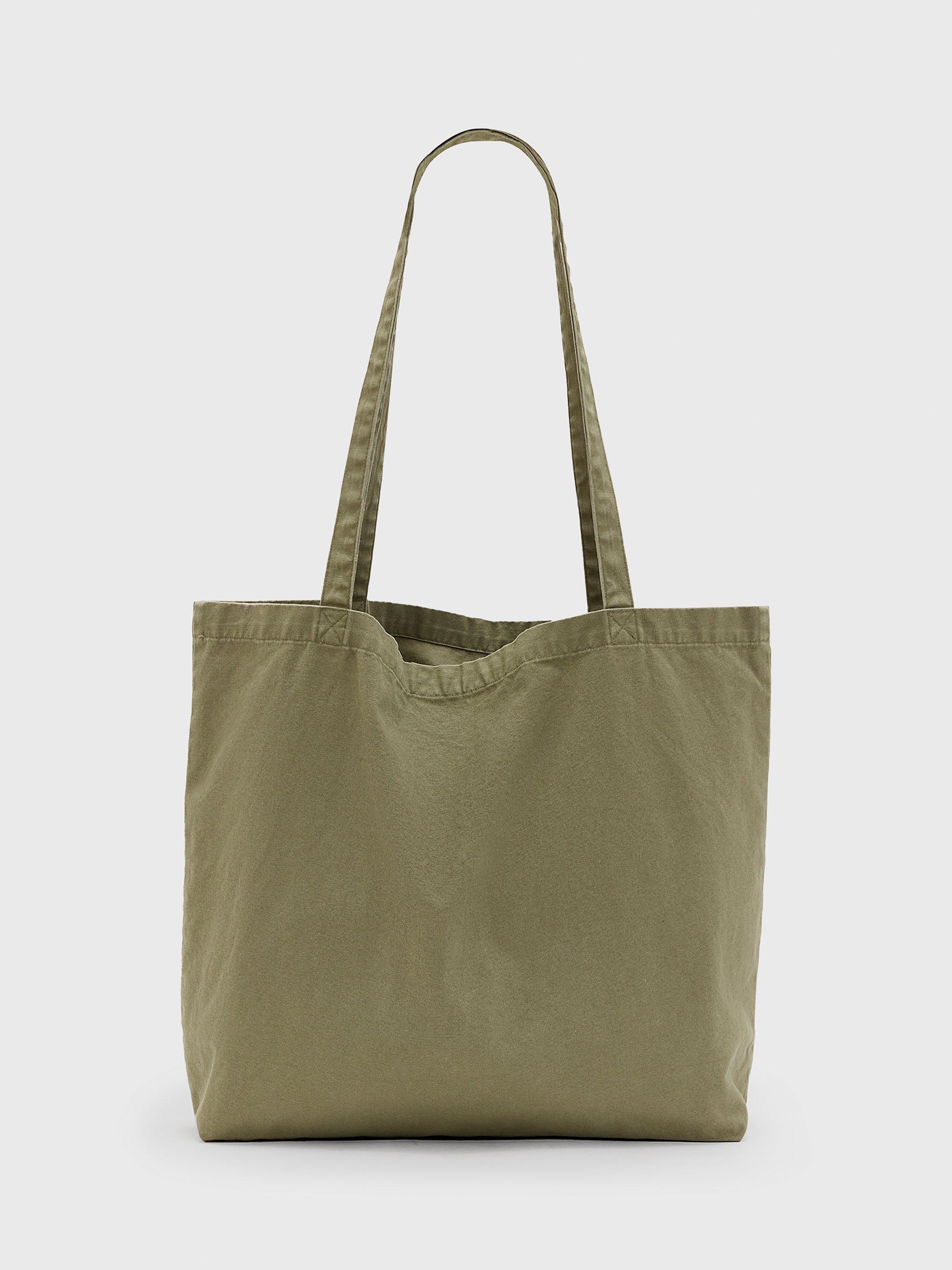 Product image 5 of 5, which shows AllSaints Underground Logo Tote Bag, Nori Green