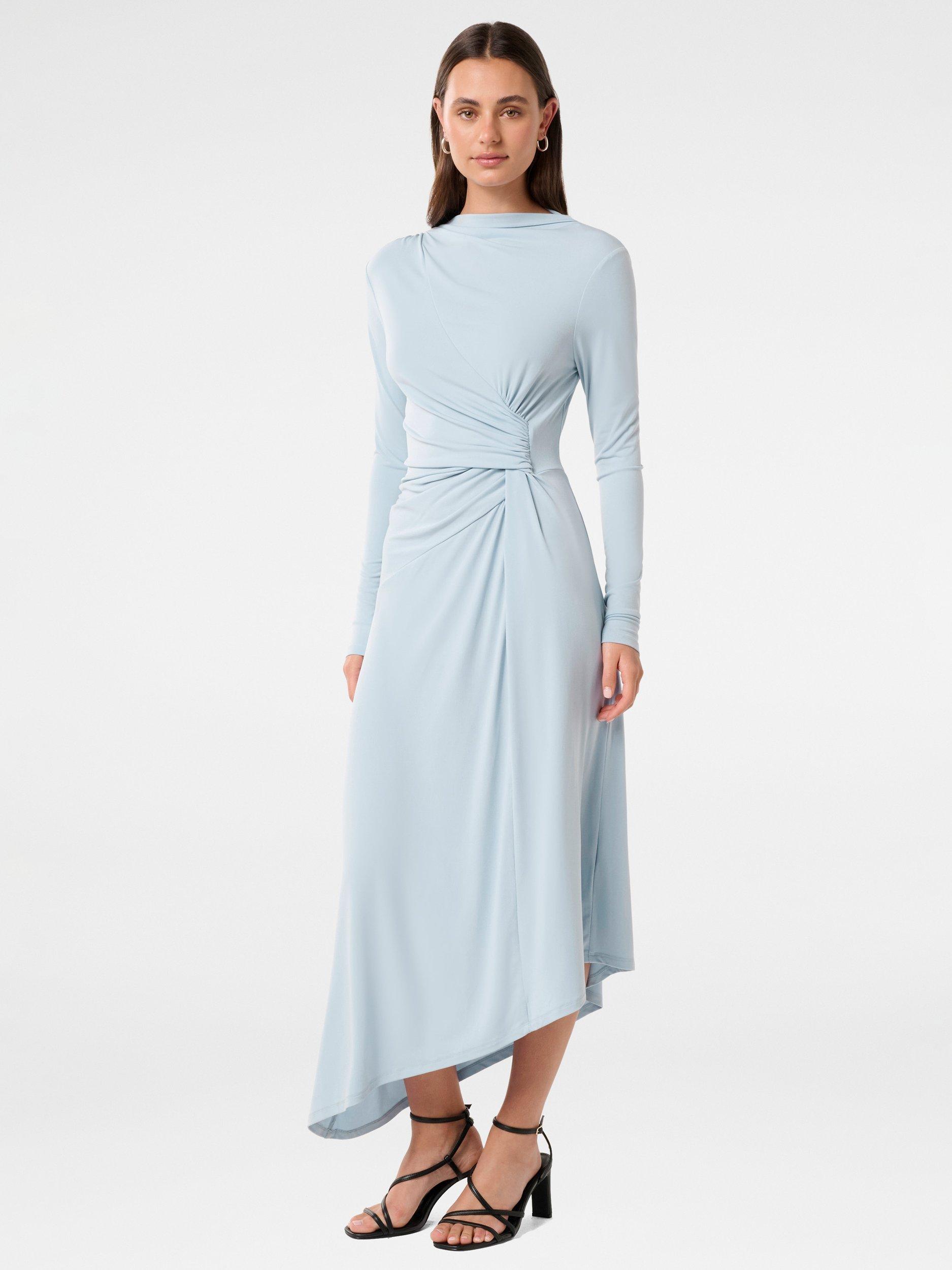 Product image 3 of 4, which shows Forever New Ava Twist Waist Midi Dress, Blue Fog, 4