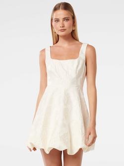 Forever New Brenda Bubble Mini Dress, Porcelain, Porcelain