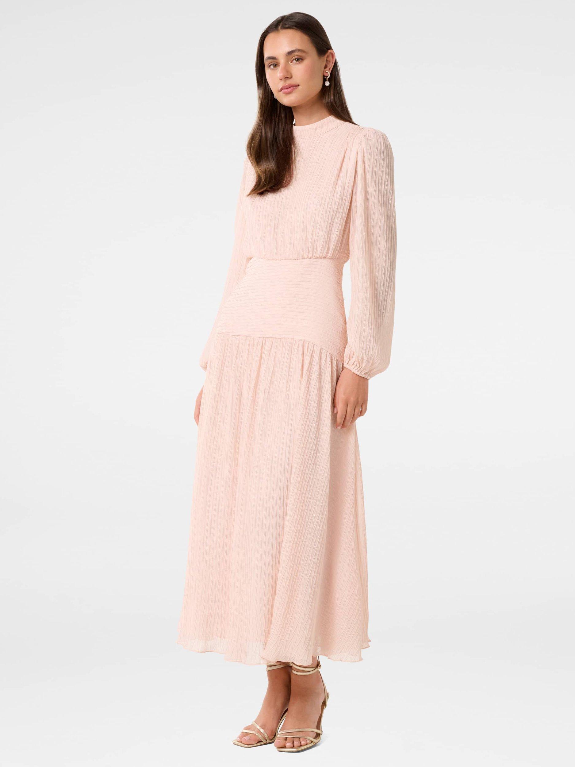 Product image 3 of 4, which shows Forever New Celine Shimmer Maxi Dress, Soft Pink, 4