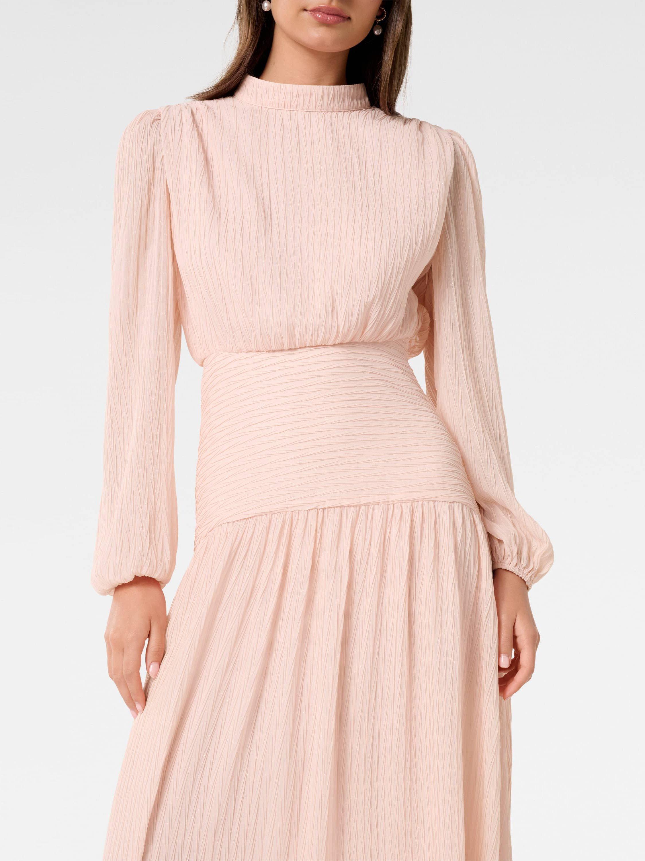 Product image 4 of 4, which shows Forever New Celine Shimmer Maxi Dress, Soft Pink, 4