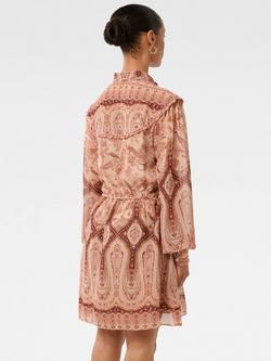 Forever New Petite Sonny Paisley Mini Dress, Peach/Multi - view 2, Peach/Multi