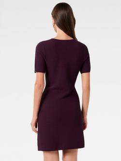 Forever New Leena Trim Detail Mini Dress, Berry - view 2, Berry