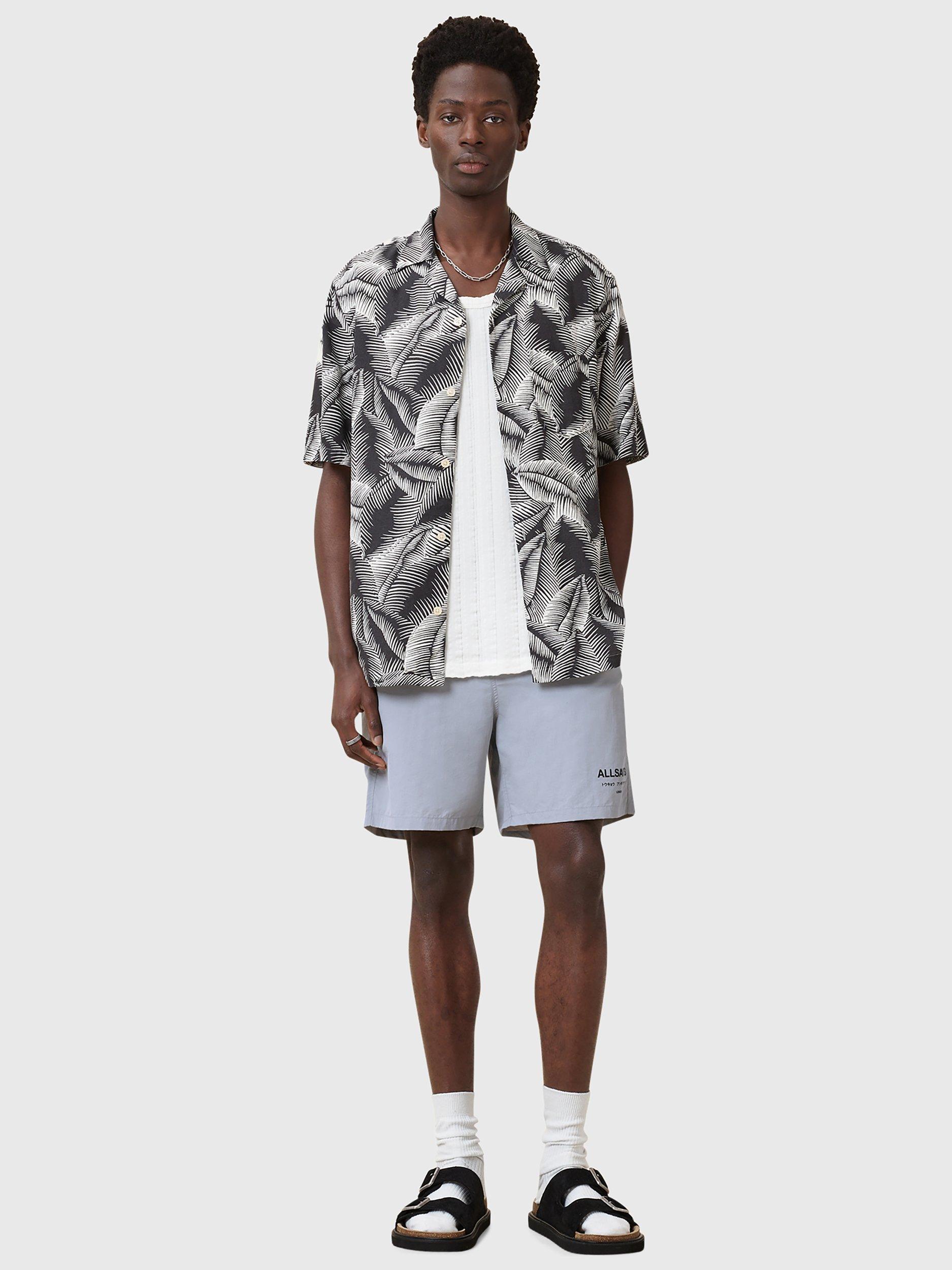 Product image 3 of 10, which shows AllSaints Underground Swim Shorts, Machine Grey, XS