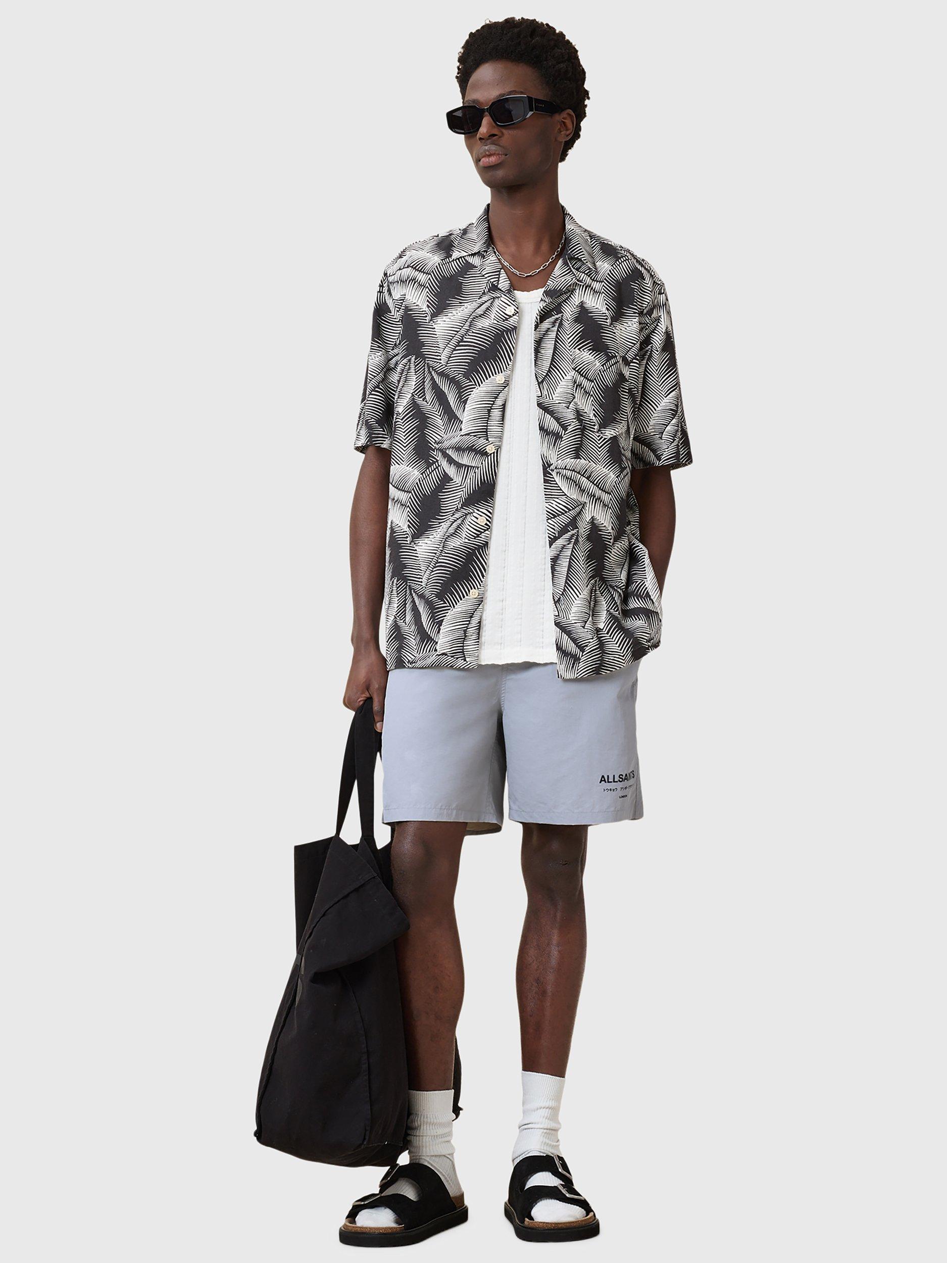 Product image 10 of 10, which shows AllSaints Underground Swim Shorts, Machine Grey, XS