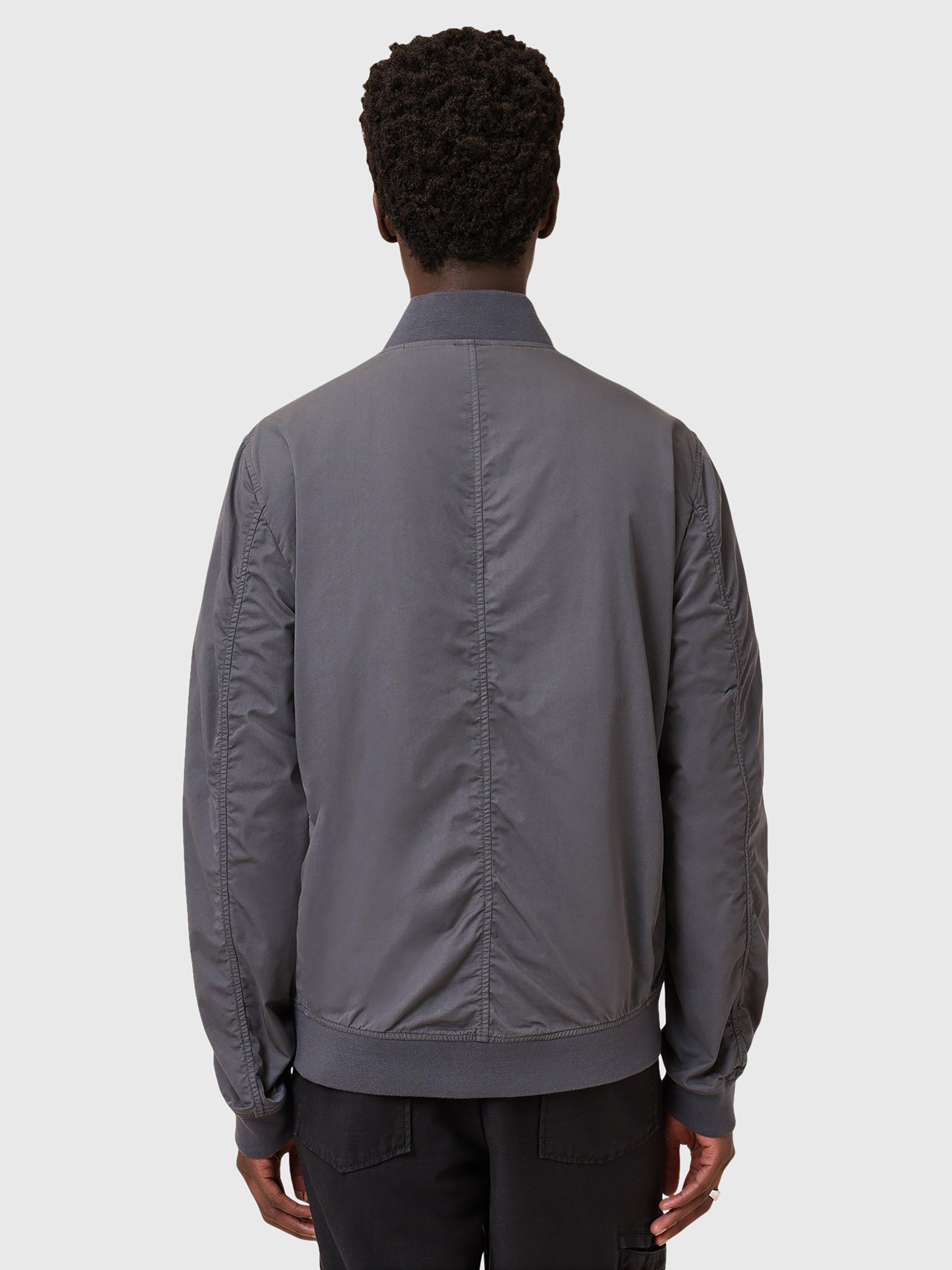 Product image 2 of 9, which shows AllSaints Bassett Bomber Jacket, Pillar Grey, L