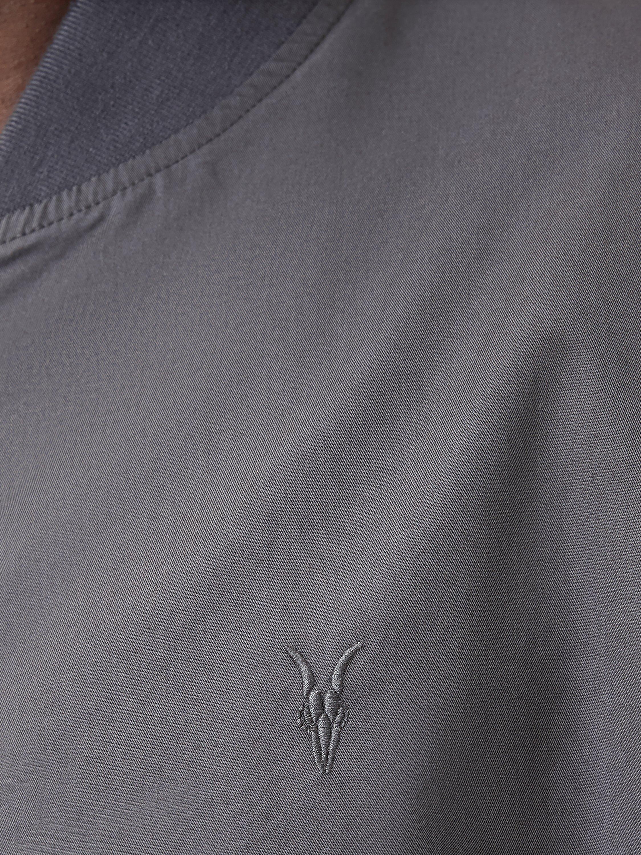 Product image 8 of 9, which shows AllSaints Bassett Bomber Jacket, Pillar Grey, L