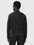 AllSaints Kemble Suede Bomber Jacket, Black