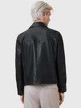 AllSaints Nellcot Zip-Through Leather Jacket, Black