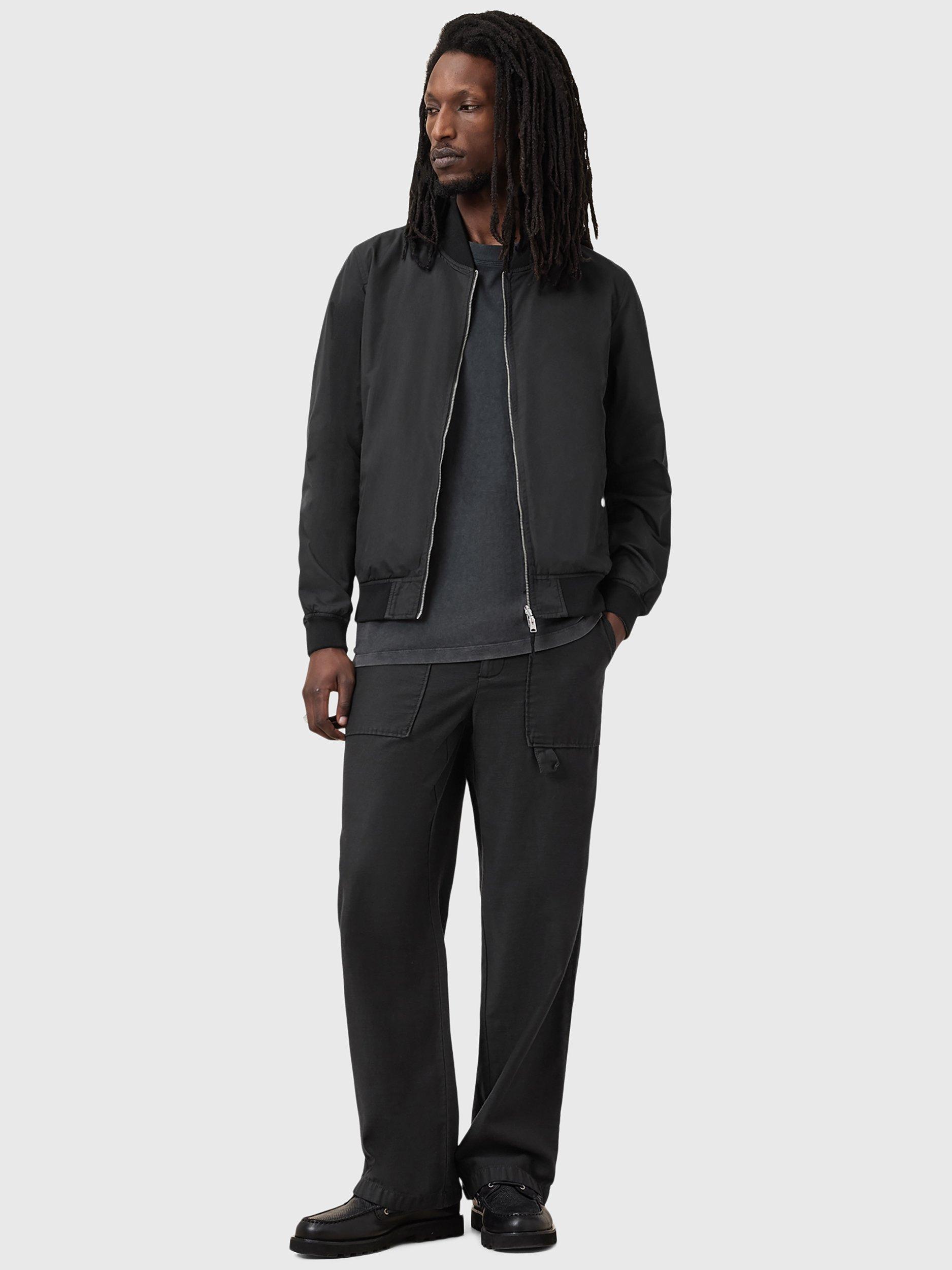 Product image 3 of 9, which shows AllSaints Bassett Reversible Bomber Jacket, Black, L