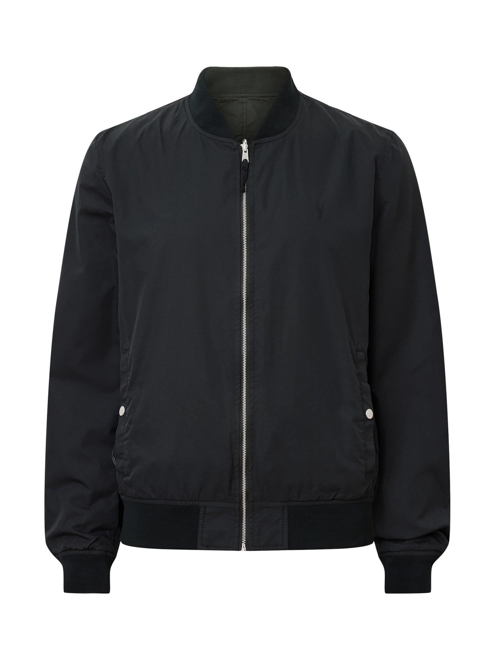 Product image 4 of 9, which shows AllSaints Bassett Reversible Bomber Jacket, Black, L
