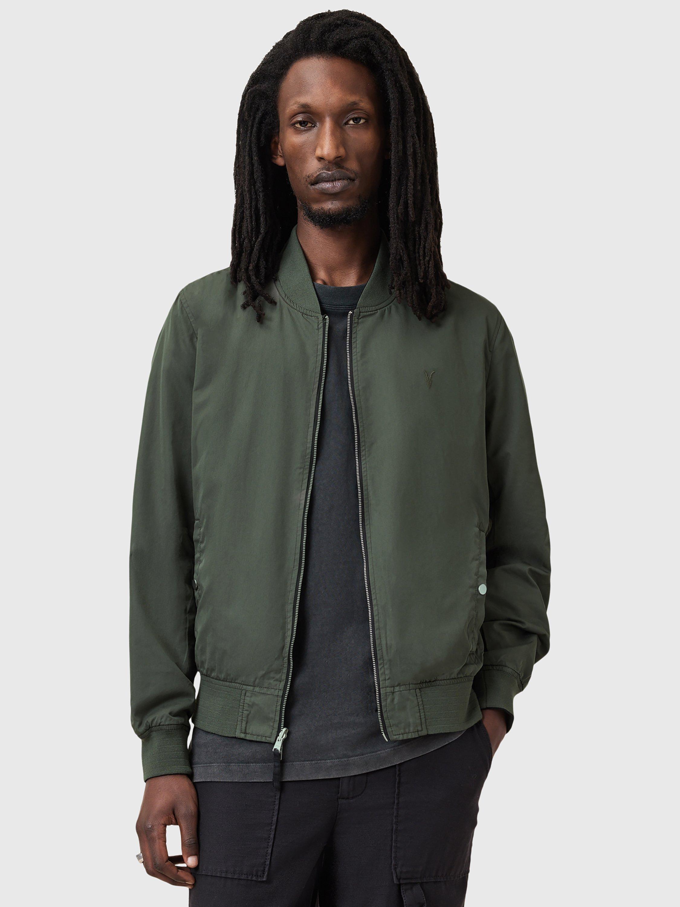 Product image 7 of 9, which shows AllSaints Bassett Reversible Bomber Jacket, Black, L