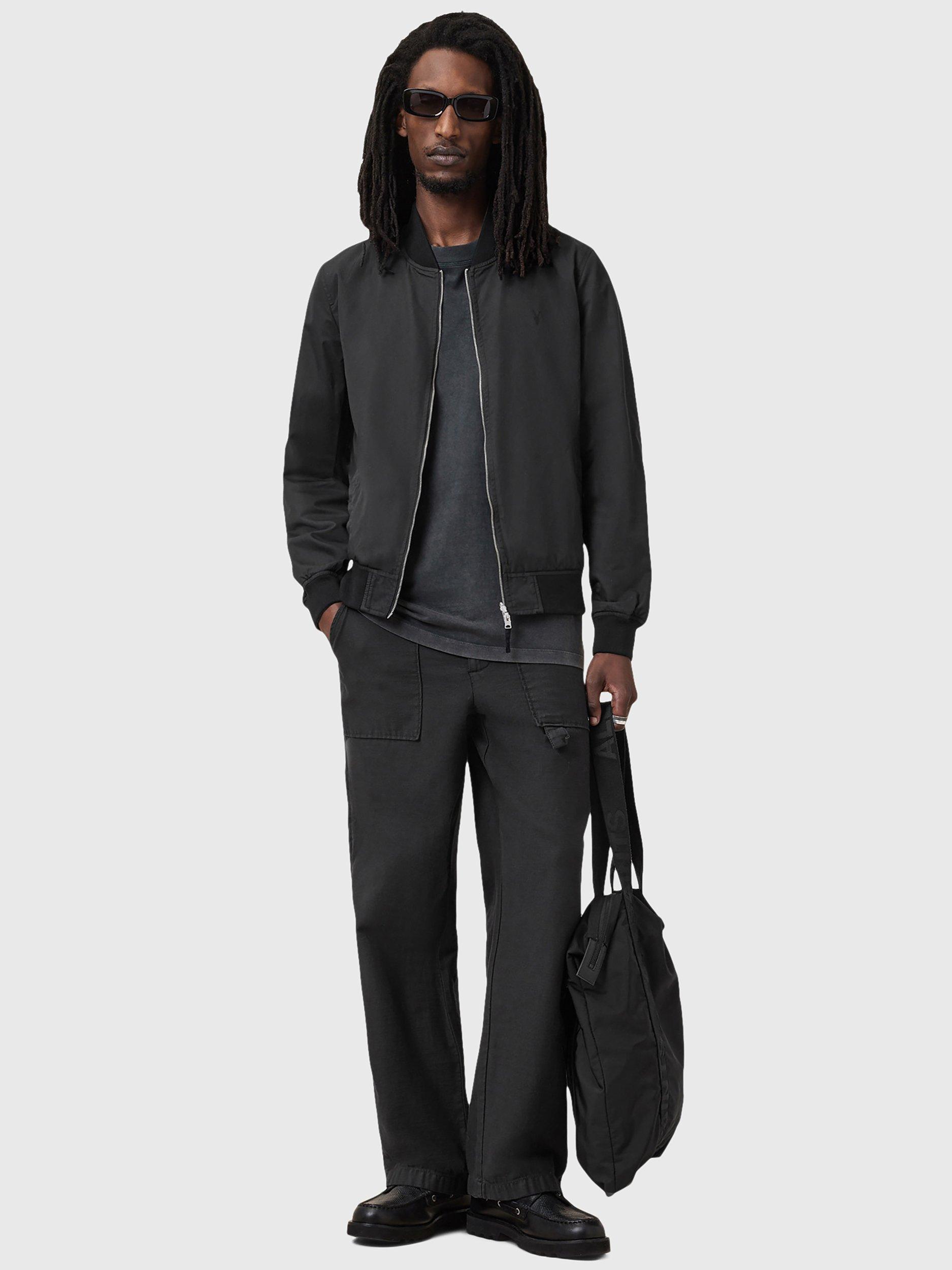 Product image 9 of 9, which shows AllSaints Bassett Reversible Bomber Jacket, Black, L
