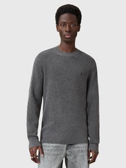 AllSaints Aspen Organic Cotton Rich Jumper, Monument Grey