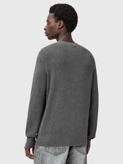 AllSaints Aspen Organic Cotton Rich Jumper - view 2, Monument Grey