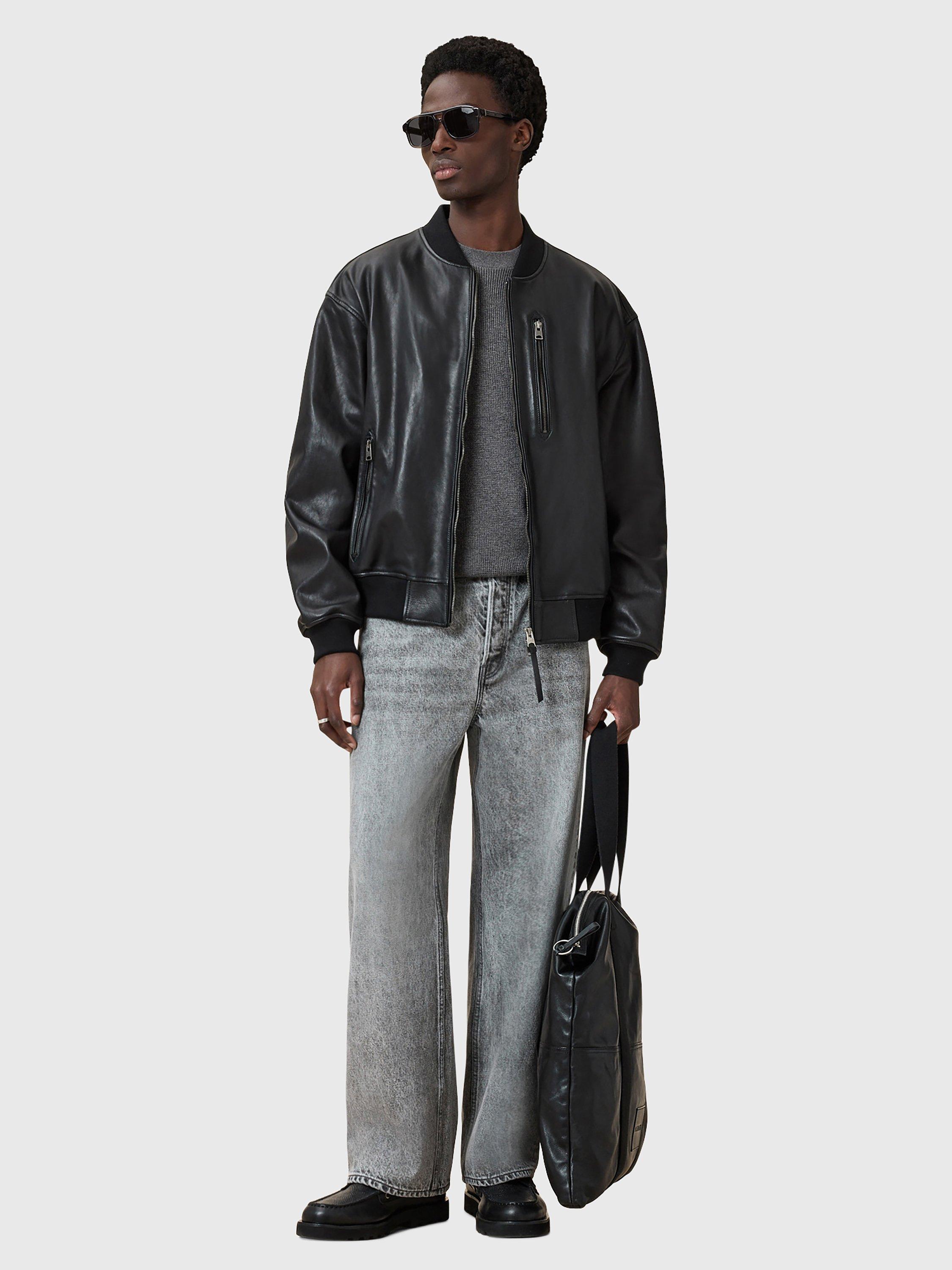 Product image 7 of 7, which shows AllSaints Aspen Organic Cotton Rich Jumper, Monument Grey, XS