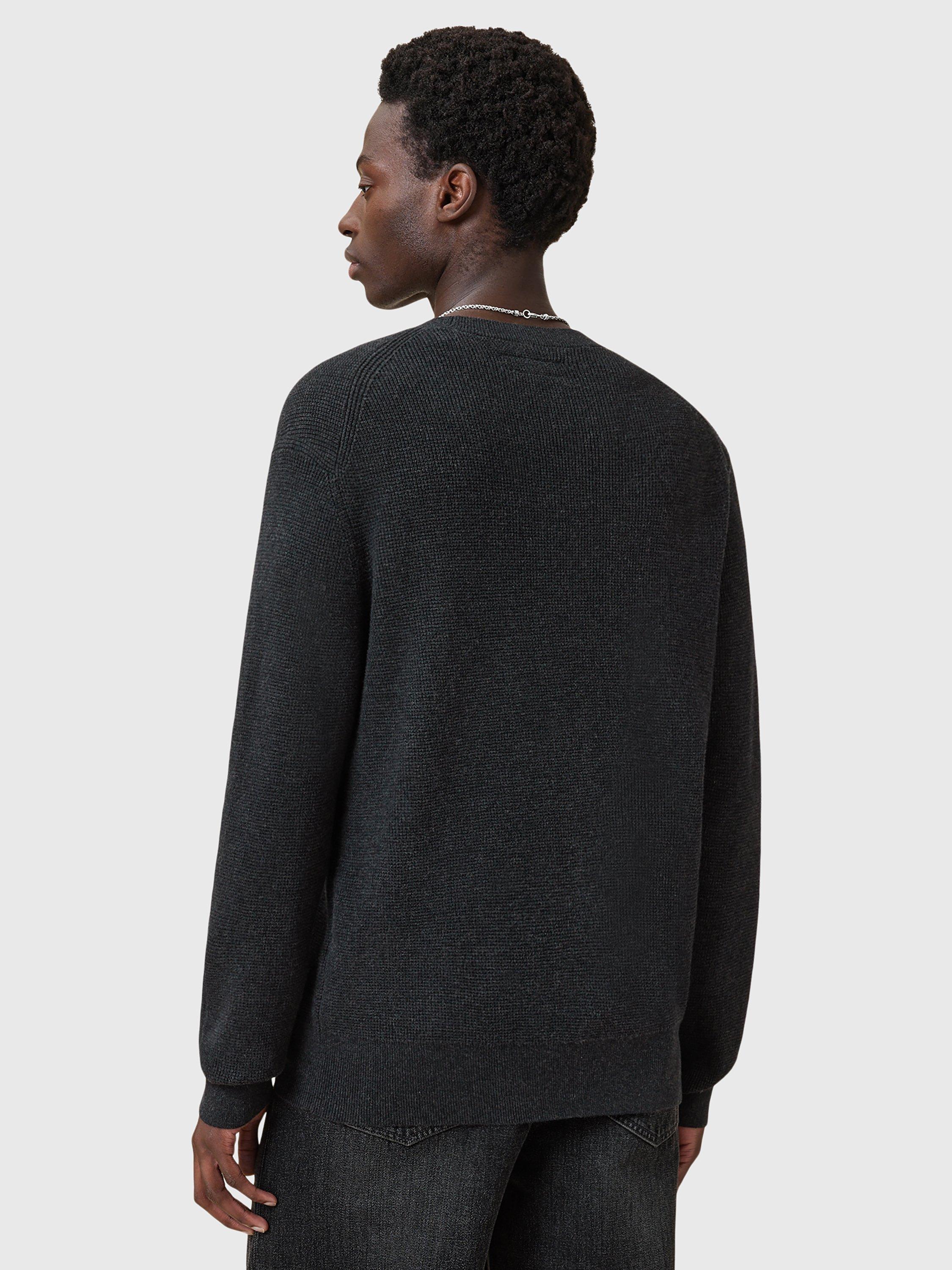 Product image 2 of 7, which shows AllSaints Aspen Organic Cotton Rich Jumper, Cinder Black, XS