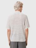 AllSaints Loire Cotton Linen Blend Cardigan, Ecru