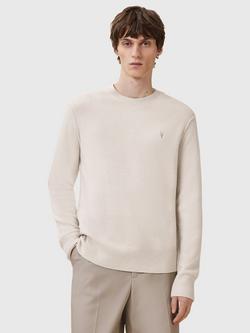 AllSaints Statten Regular Fit Crew Neck Jumper containing LENZING™ ECOVERO™ Viscose, Cloudy White