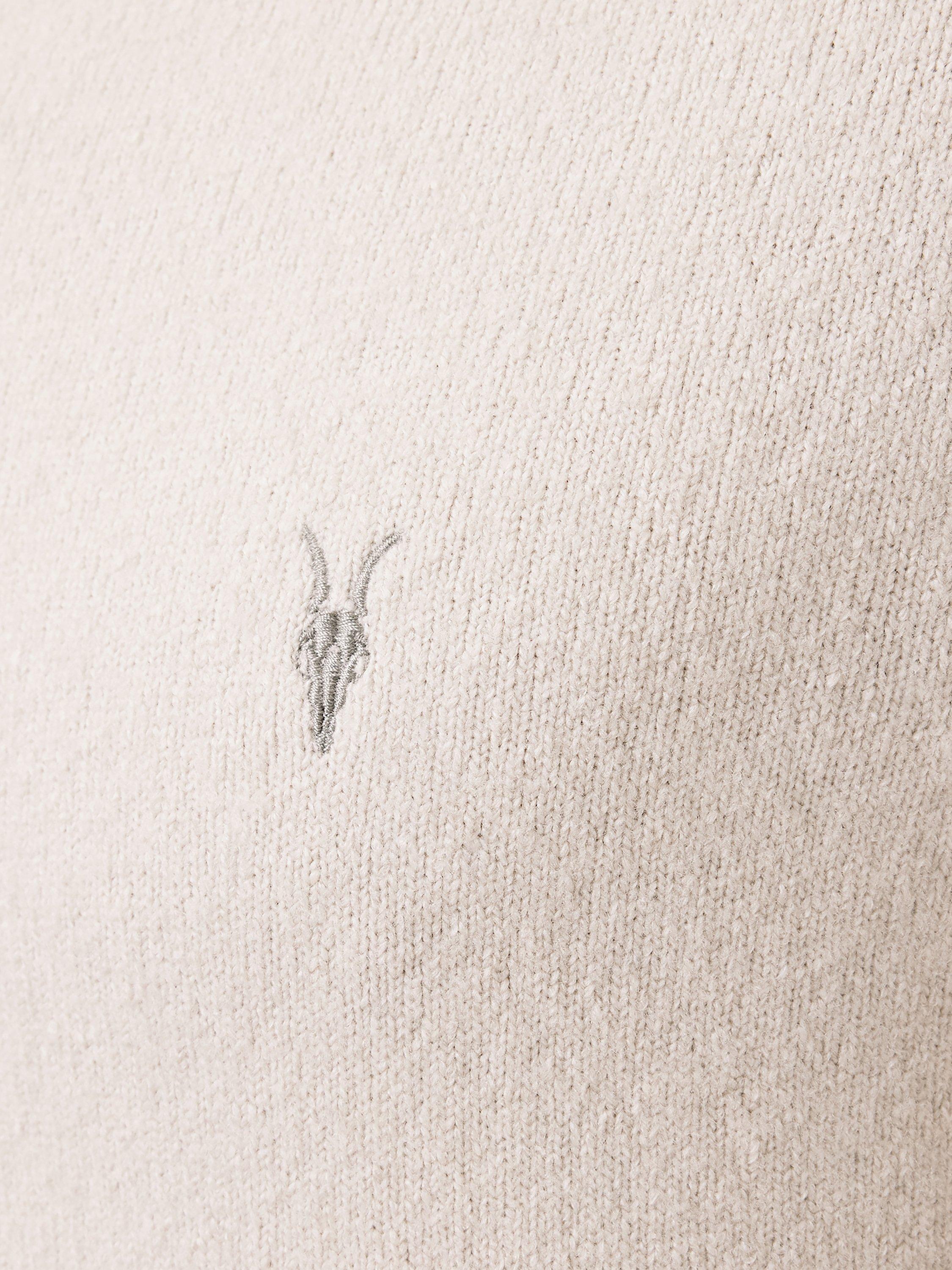 Product image 5 of 9, which shows AllSaints Stattan Wool Blend Long Sleeve Polo Shirt, White Off White, L