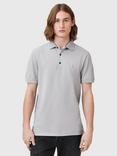 AllSaints Reform Slim Fit Cotton Polo Shirt, Grey Mid