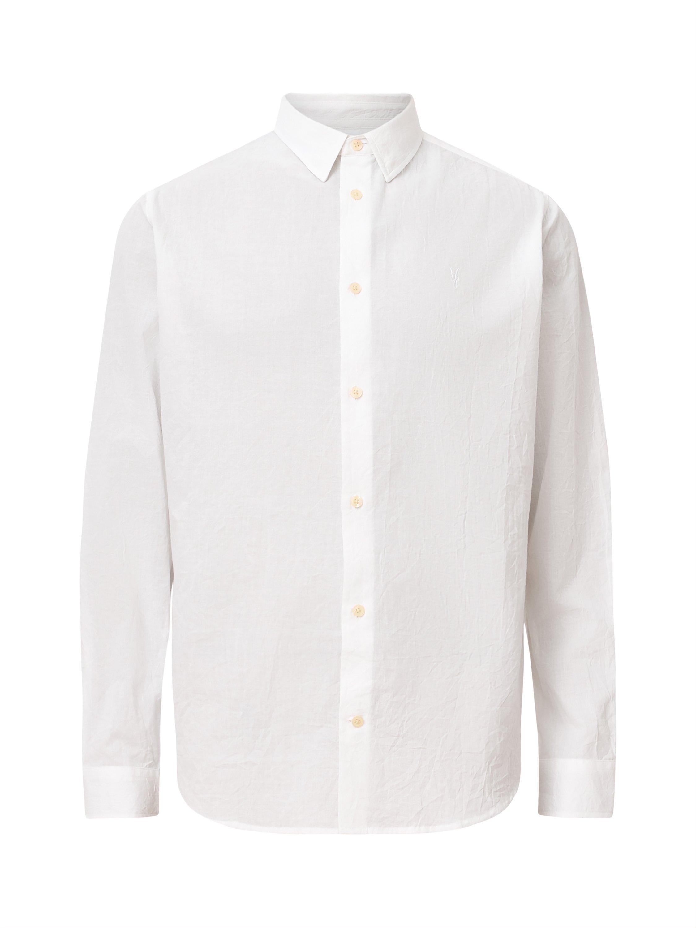 Product image 4 of 7, which shows AllSaints Cassis Organic Cotton Loose Fit Shirt, White, L