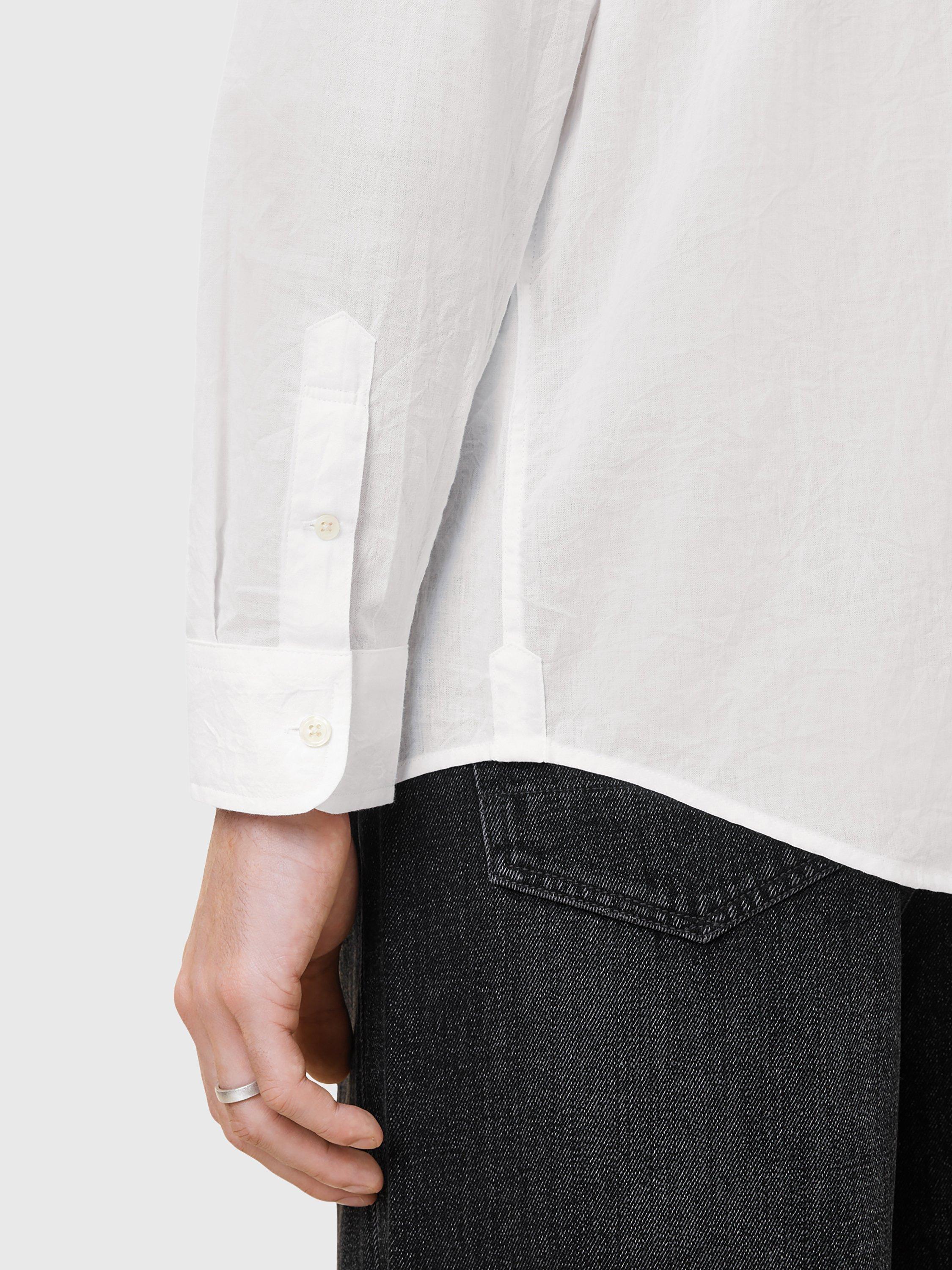 Product image 6 of 7, which shows AllSaints Cassis Organic Cotton Loose Fit Shirt, White, L