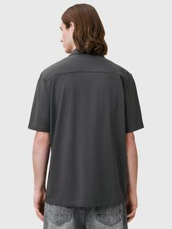 AllSaints Hudson Organic Cotton Relaxed Fit Shirt - view 2, Carter Grey