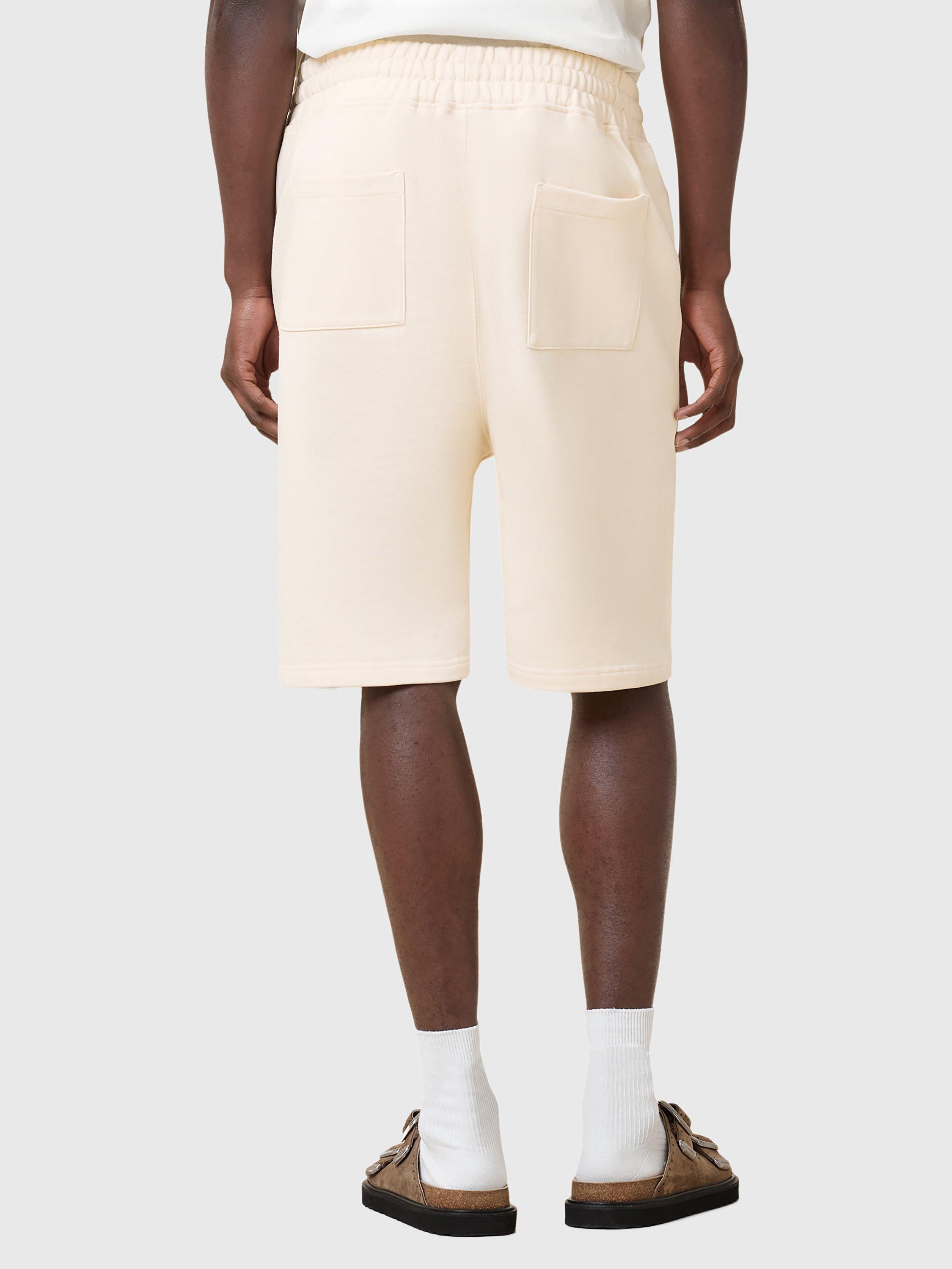 Product image 2 of 8, which shows AllSaints Underground Organic Cotton Sweat Shorts, Sandy White, L