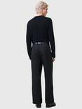 AllSaints Tanner Cotton Blend Relaxed Fit Trousers, Black