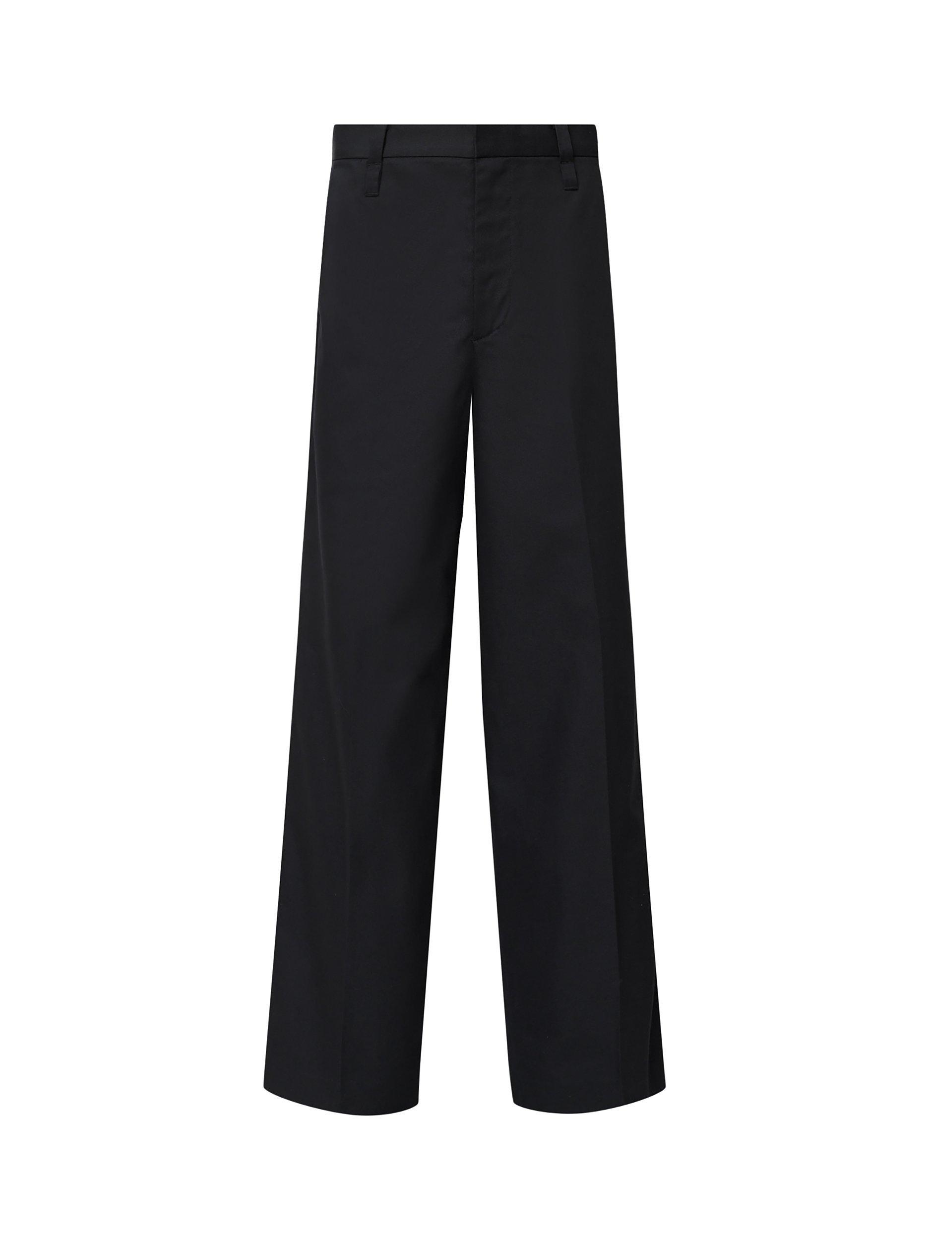 Product image 4 of 6, which shows AllSaints Tanner Cotton Blend Relaxed Fit Trousers, Black, 28R