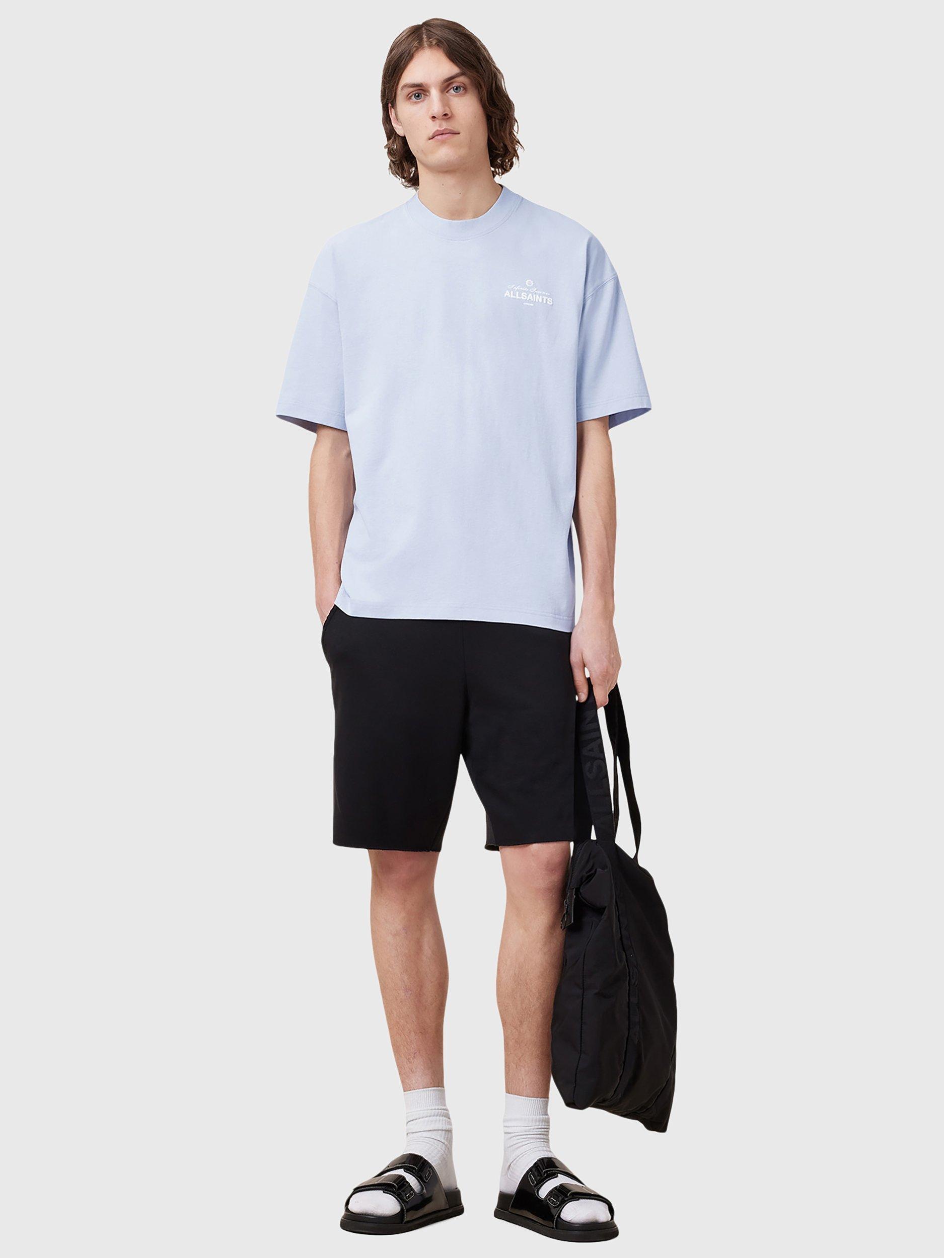 Product image 8 of 8, which shows AllSaints Soleil Organic Cotton Oversized Crew Neck T-Shirt, Blue Mid, L
