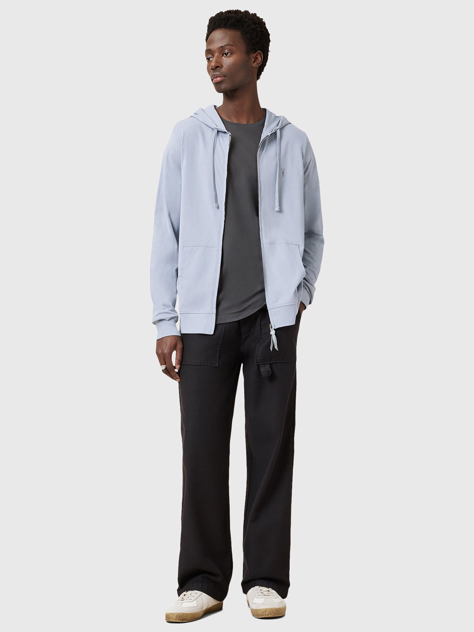 Product image 3 of 7, which shows AllSaints Brace Organic Cotton Hoodie, Willow Blue, L