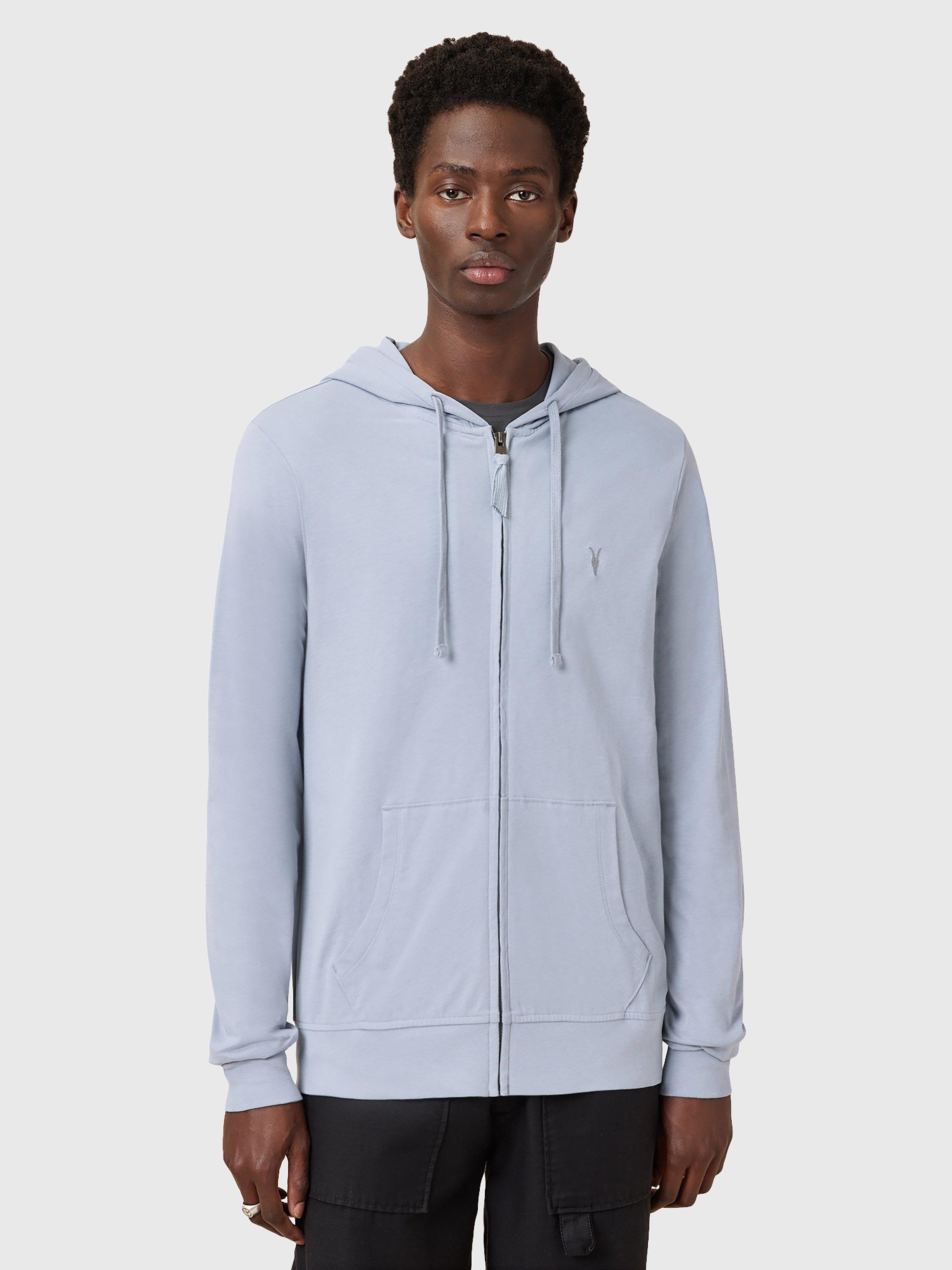 Product image 6 of 7, which shows AllSaints Brace Organic Cotton Hoodie, Willow Blue, L