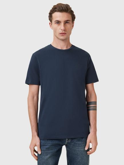 AllSaints Brace Crew Cotton T-Shirt, Navy