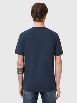 AllSaints Brace Organic Cotton Slim Fit Short Sleeve Logo T-Shirt - view 2, Navy