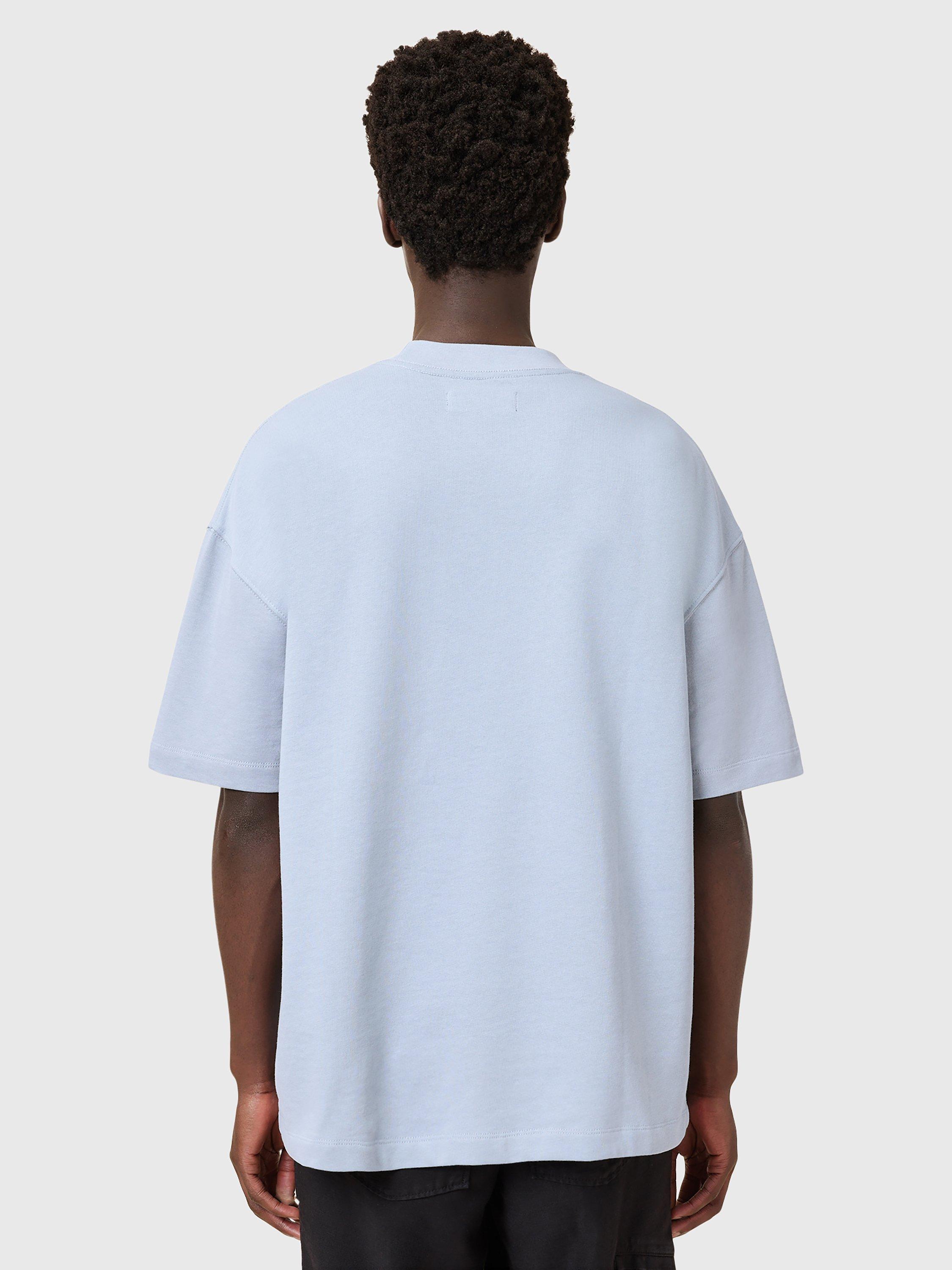 Product image 2 of 11, which shows AllSaints Haven Organic Cotton Loose Fit Short Sleeve T-Shirt, Willow Blue, S