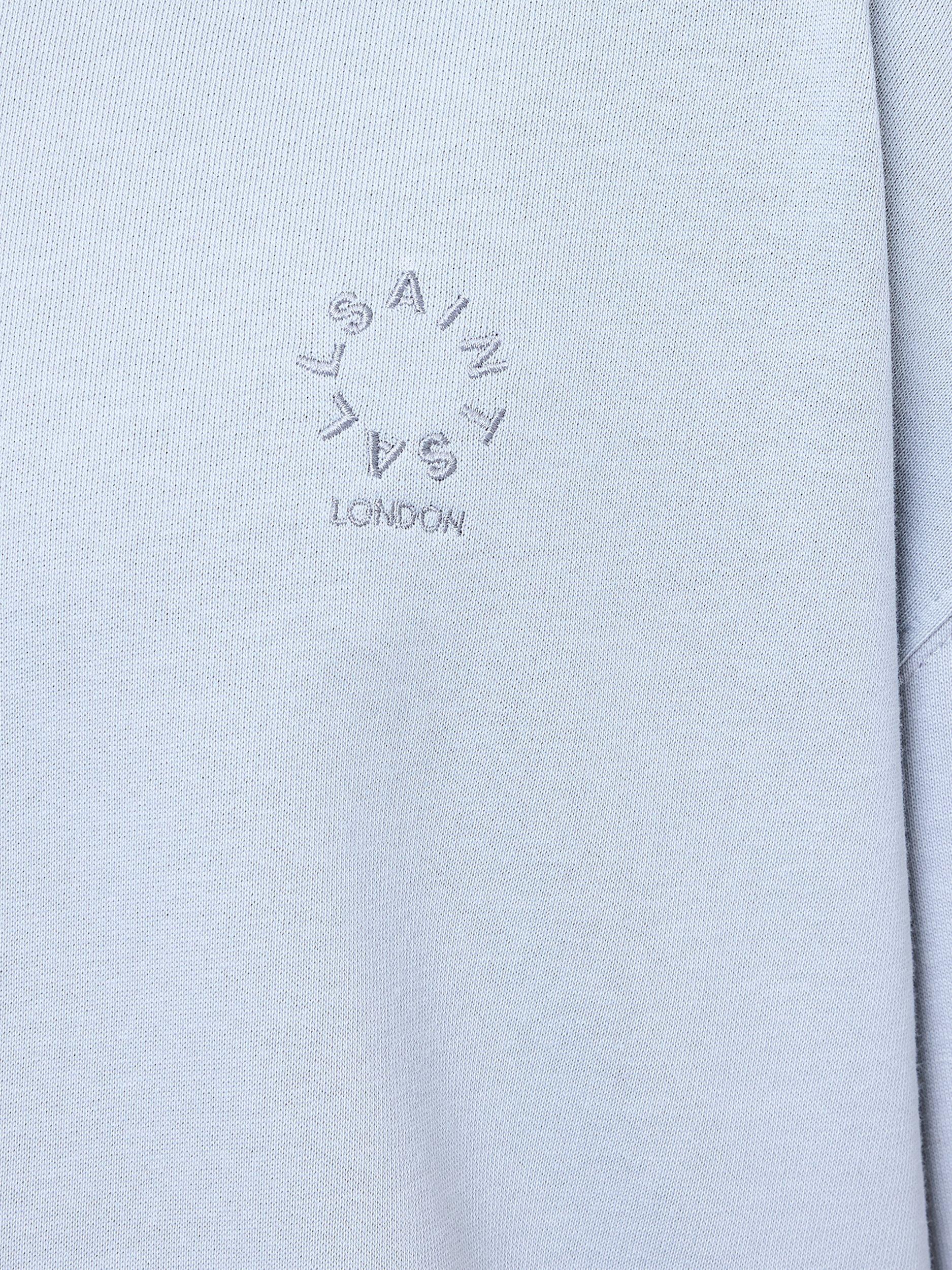 Product image 6 of 11, which shows AllSaints Haven Organic Cotton Loose Fit Short Sleeve T-Shirt, Willow Blue, S
