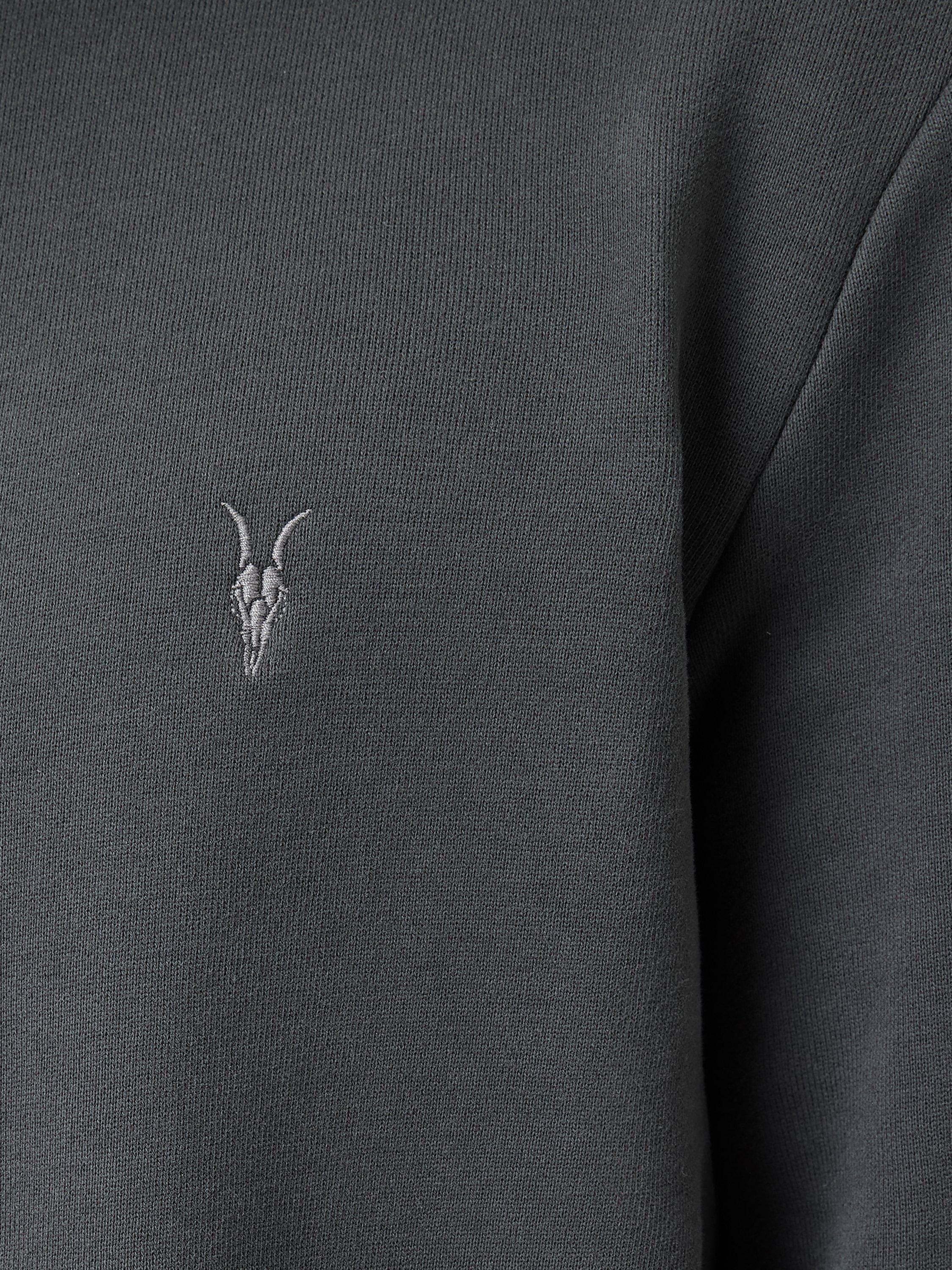 Product image 6 of 8, which shows AllSaints Raven Organic Cotton Sweatshirt, Carter Grey, XS
