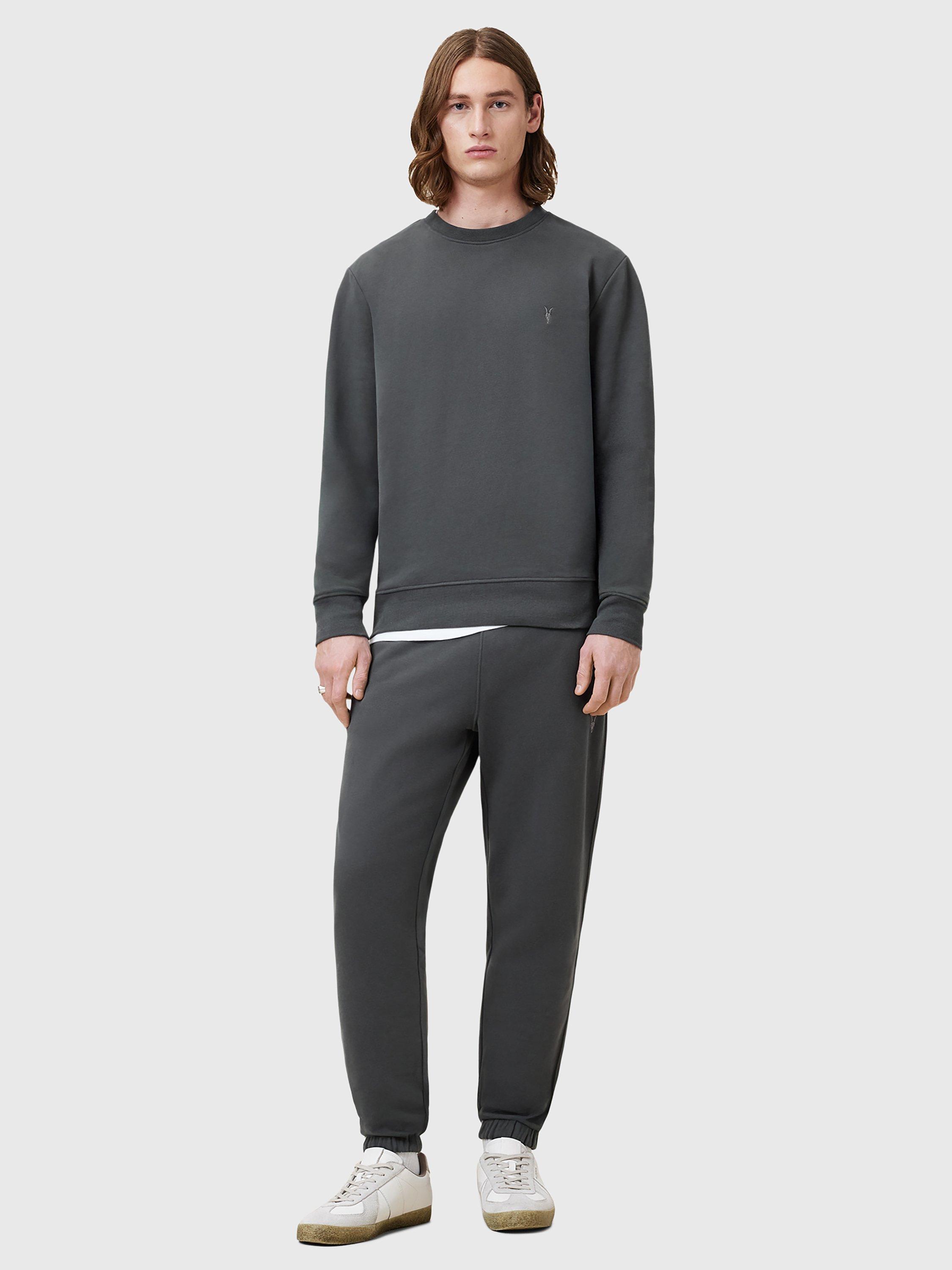 Product image 7 of 8, which shows AllSaints Raven Organic Cotton Sweatshirt, Carter Grey, XS