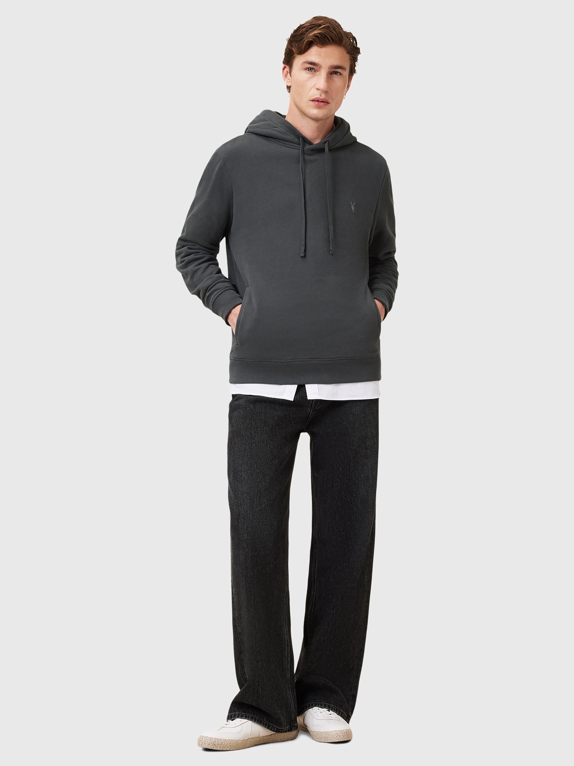 Product image 3 of 7, which shows AllSaints Raven Organic Cotton Hoodie, Carter Grey, L