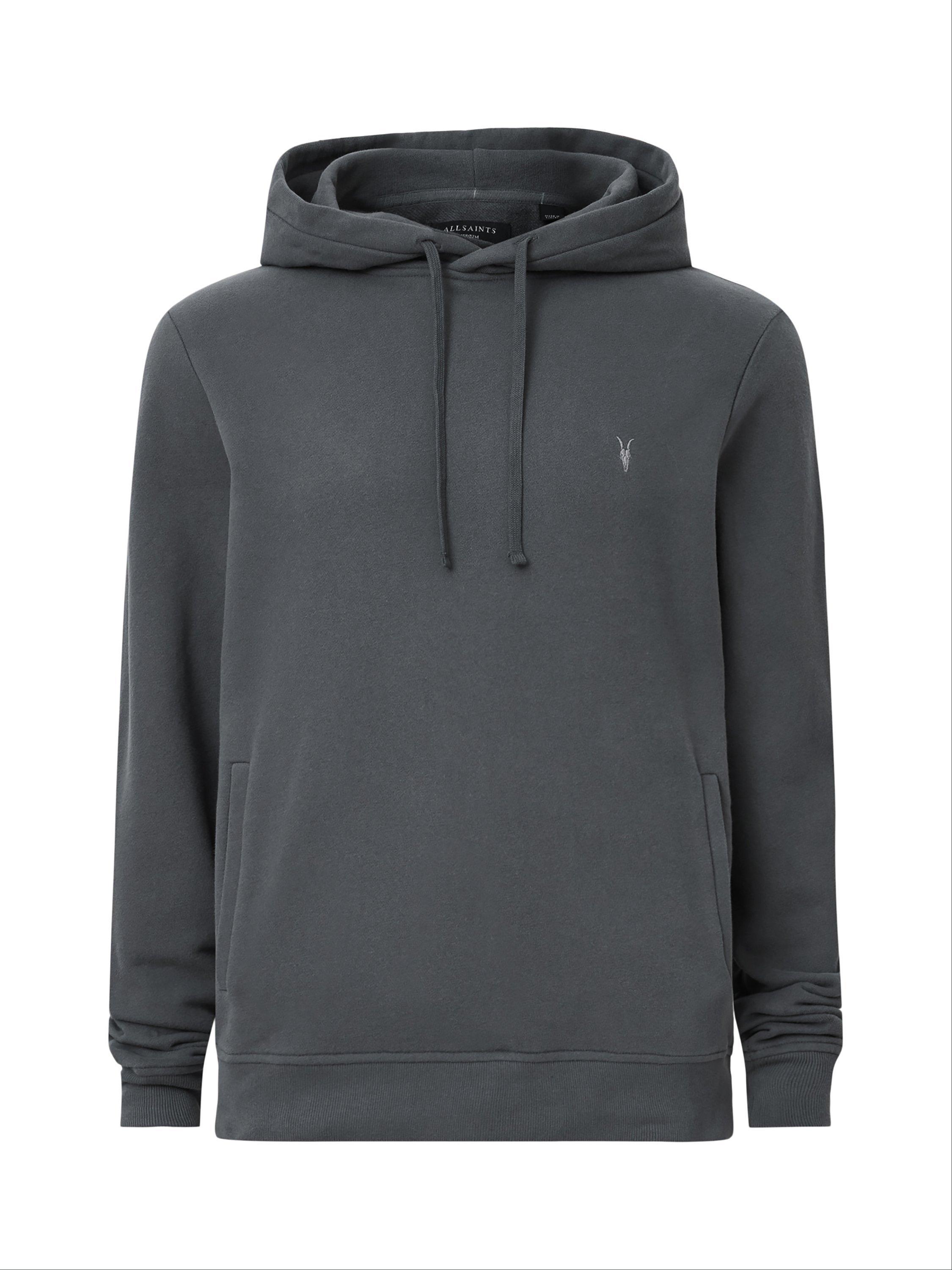 Product image 4 of 7, which shows AllSaints Raven Organic Cotton Hoodie, Carter Grey, L