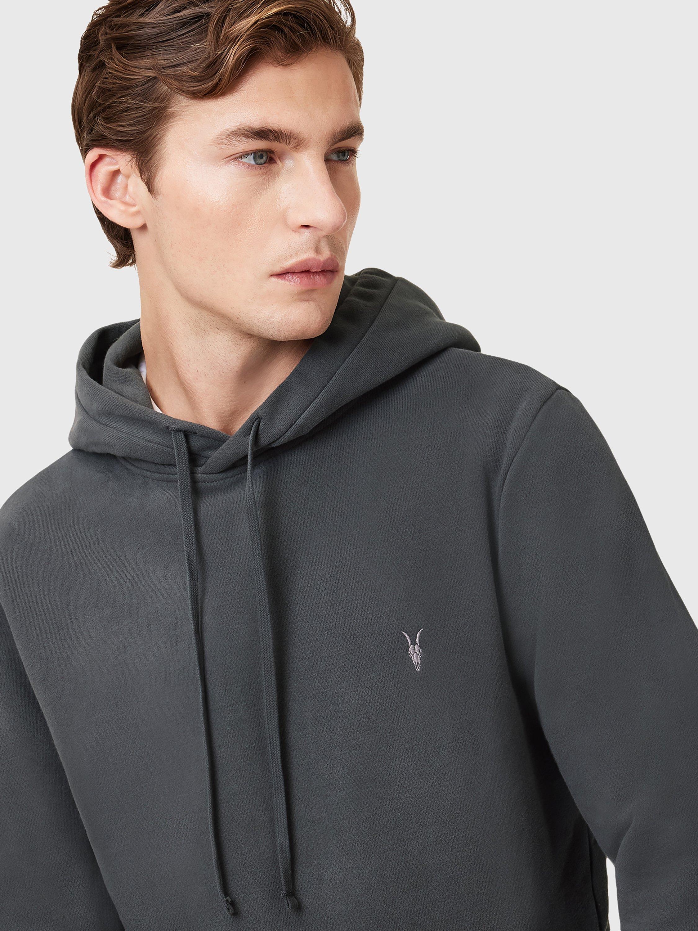 Product image 5 of 7, which shows AllSaints Raven Organic Cotton Hoodie, Carter Grey, L